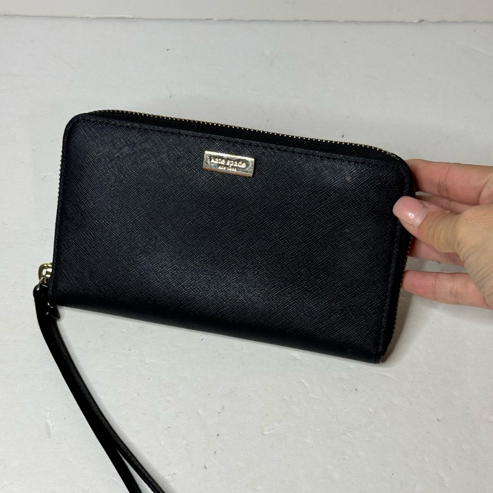 KATE SPADE Newbury Lane Neda Zip Continental Wallet Black Leather
